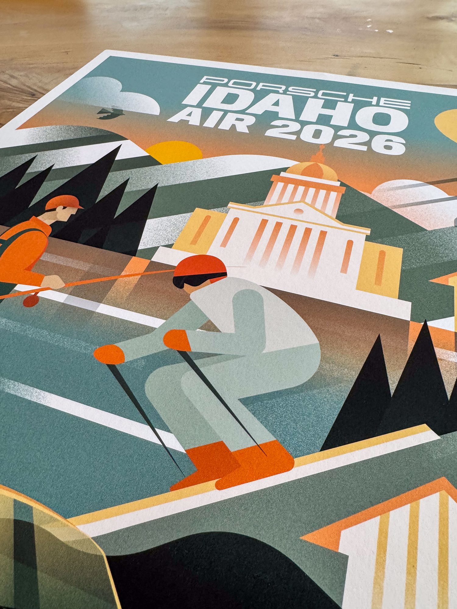 Idaho Air 2026 poster, angled view