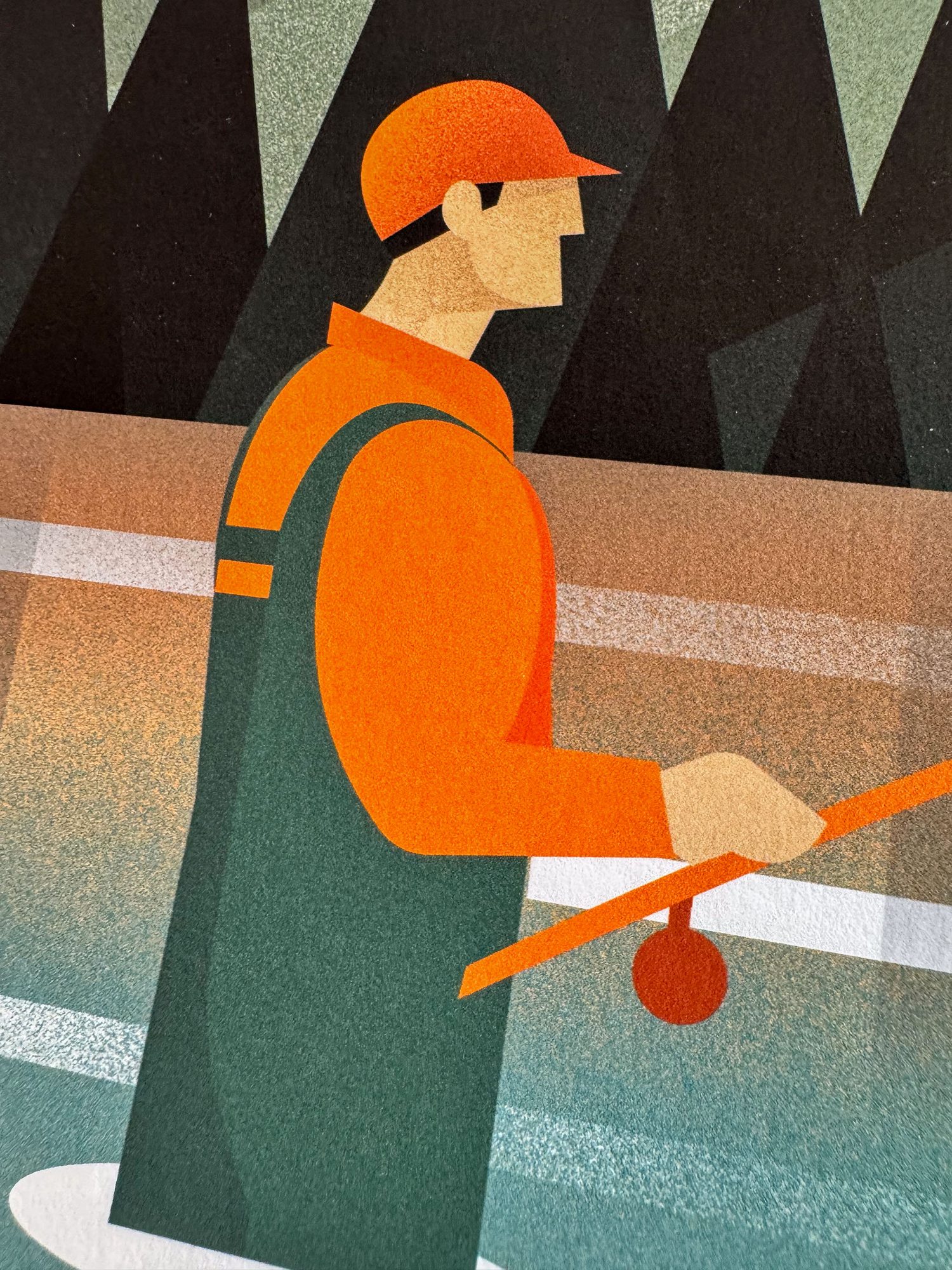 Poster artwork, angler detail