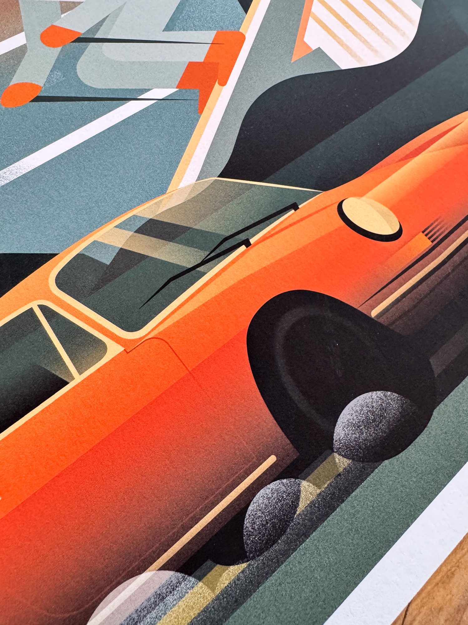 Poster artwork, Porsche detail