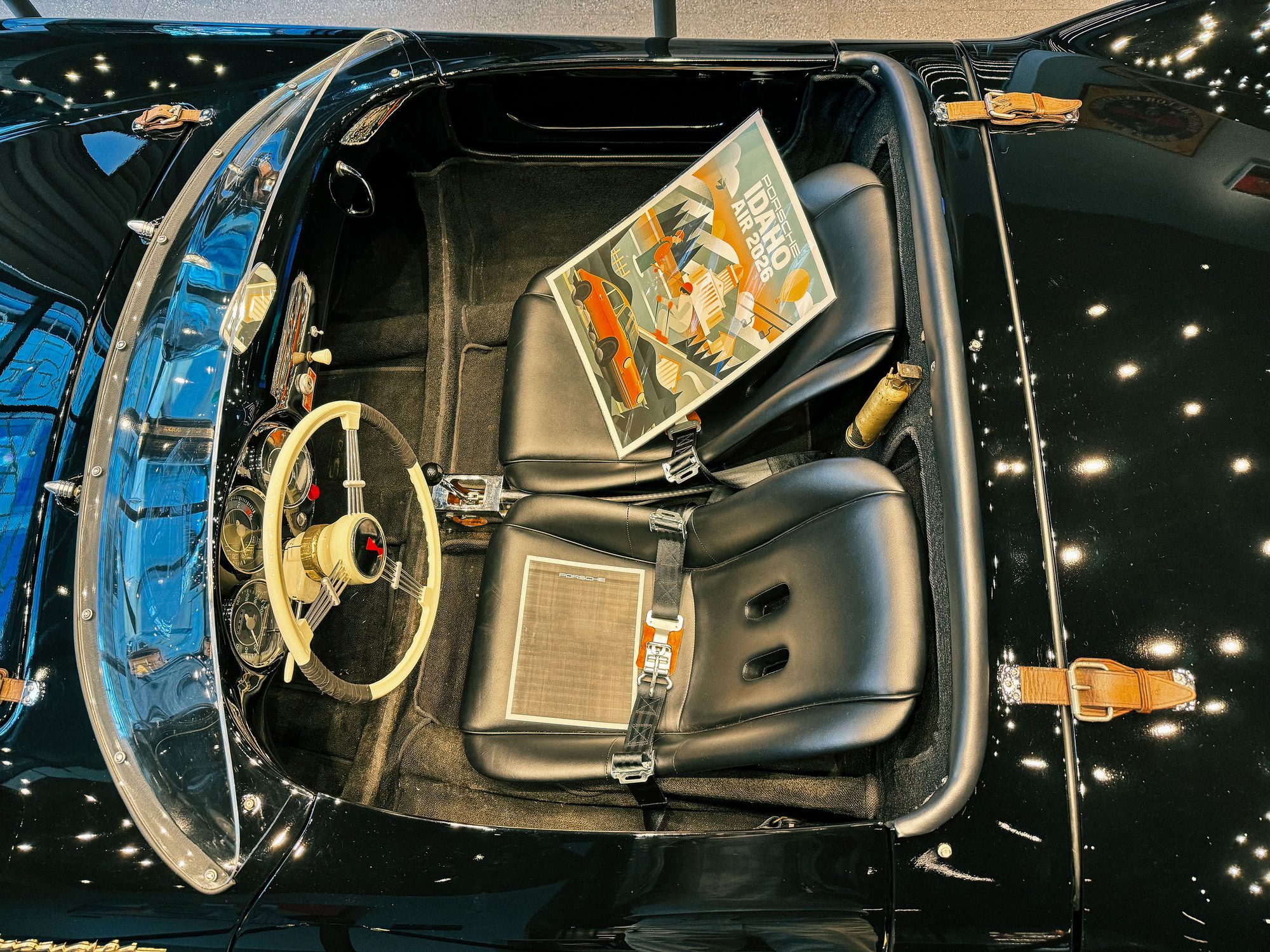 2026 poster in a Porsche 356 Speedster